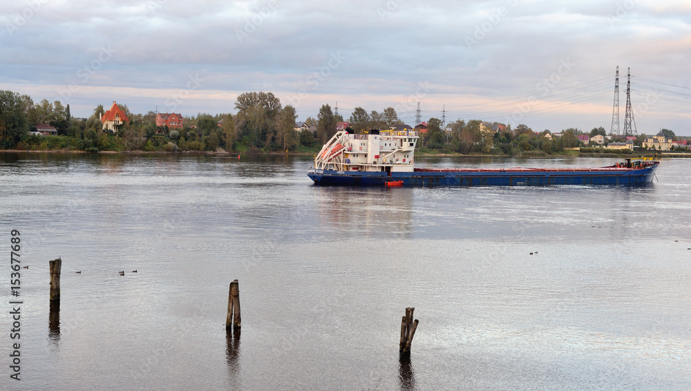 Naklejka premium View of Neva river.