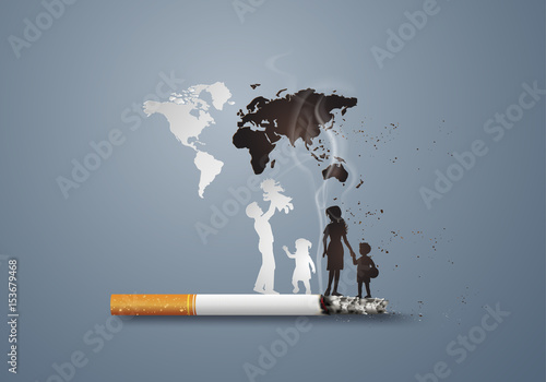 Cigarette Smoke Destroys World Map