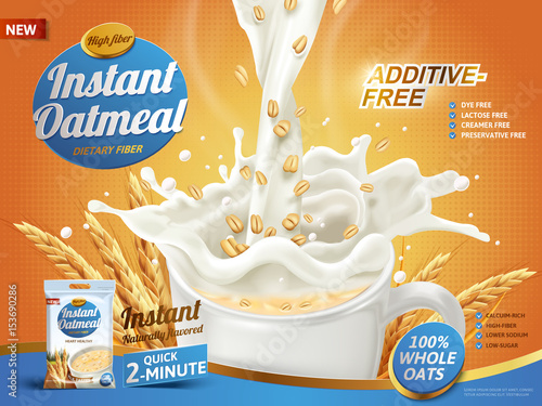 instant oatmeal ad
