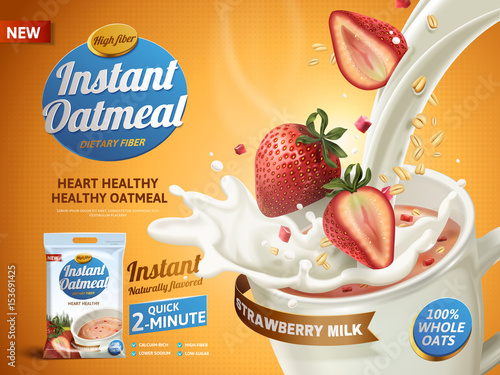 strawberry oatmeal ad