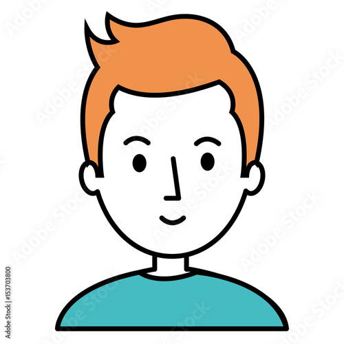 young man avatar character vector illustration design