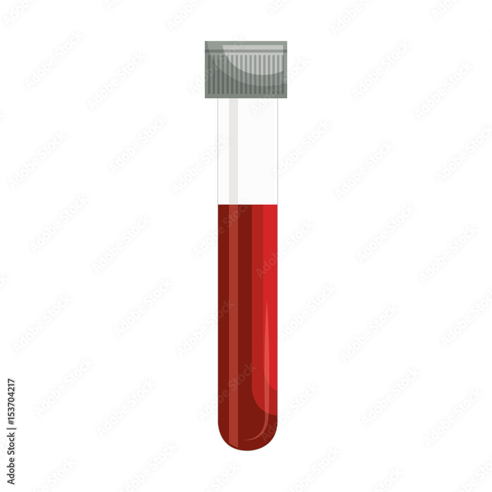 tube test with blood icon vector illustration design tube test with blood icon vector illustration design
