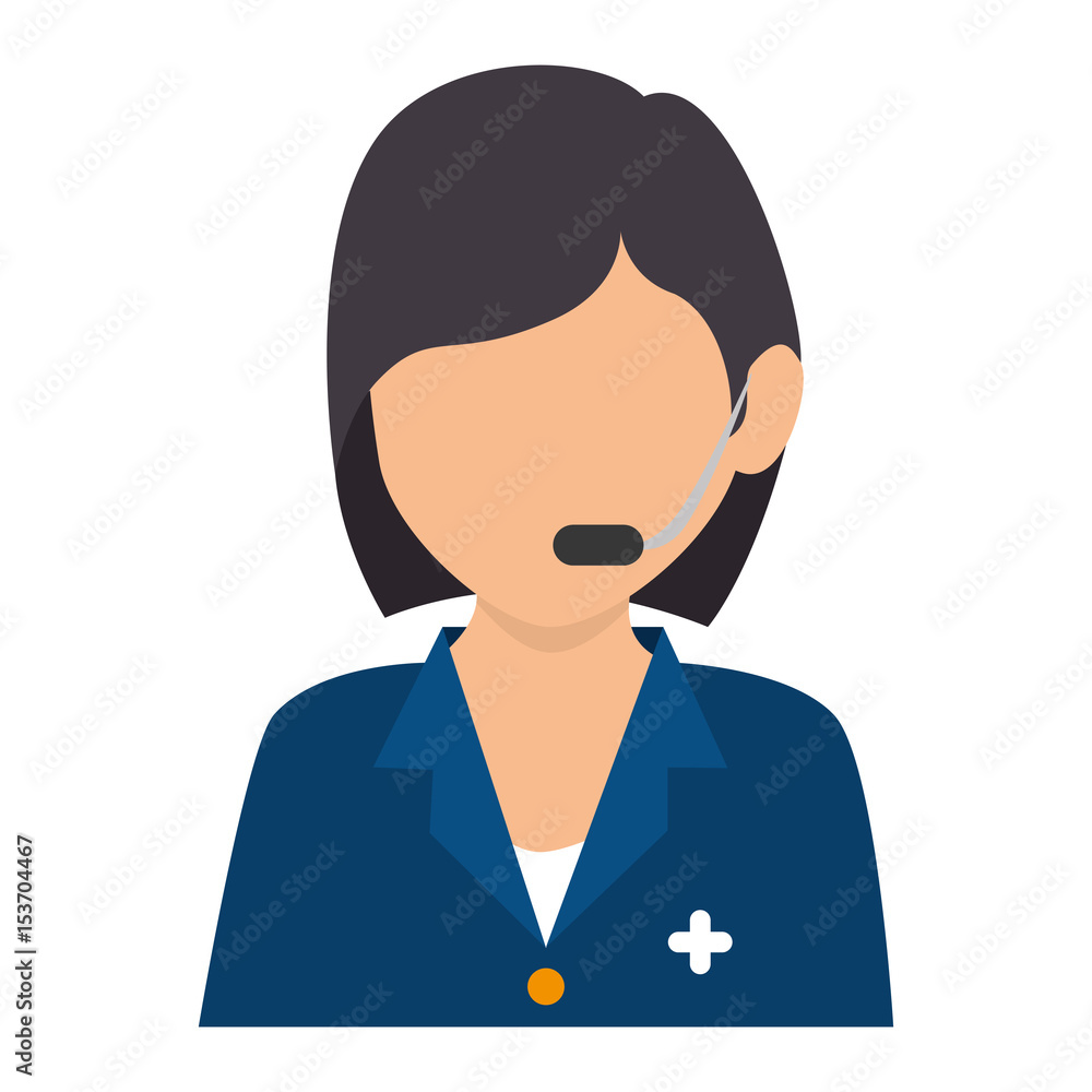 Medical call center agent vector illustration design Medical call center agent vector illustration design