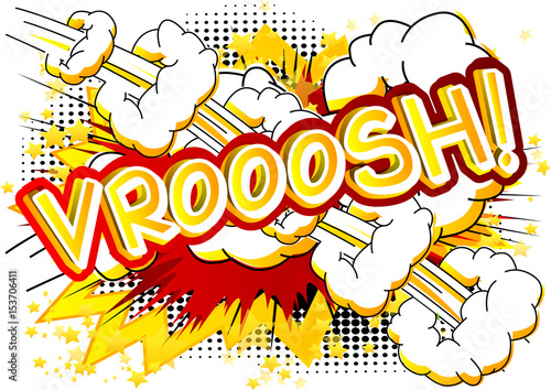 Vrooosh! - Vector illustrated comic book style expression.