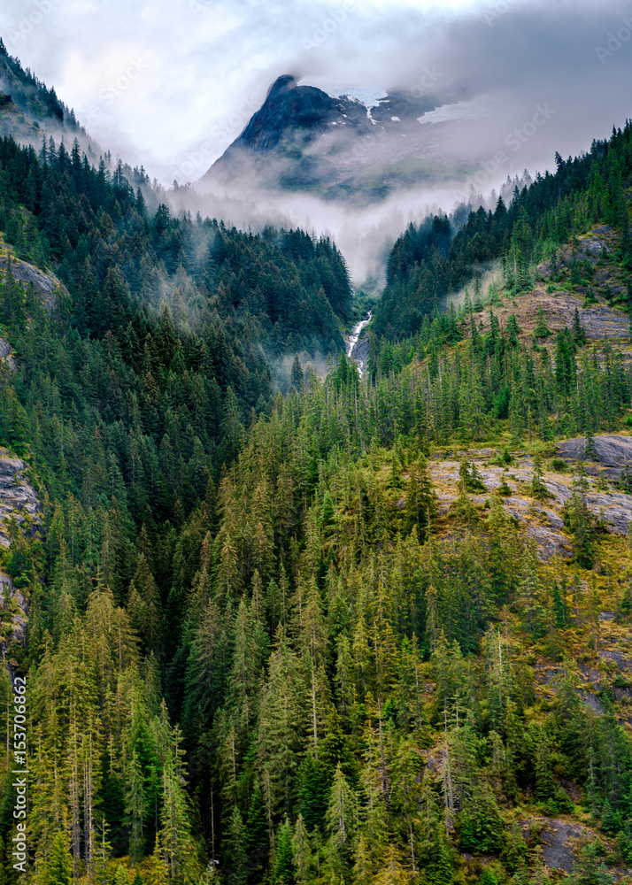 Alaska mountains and clouds