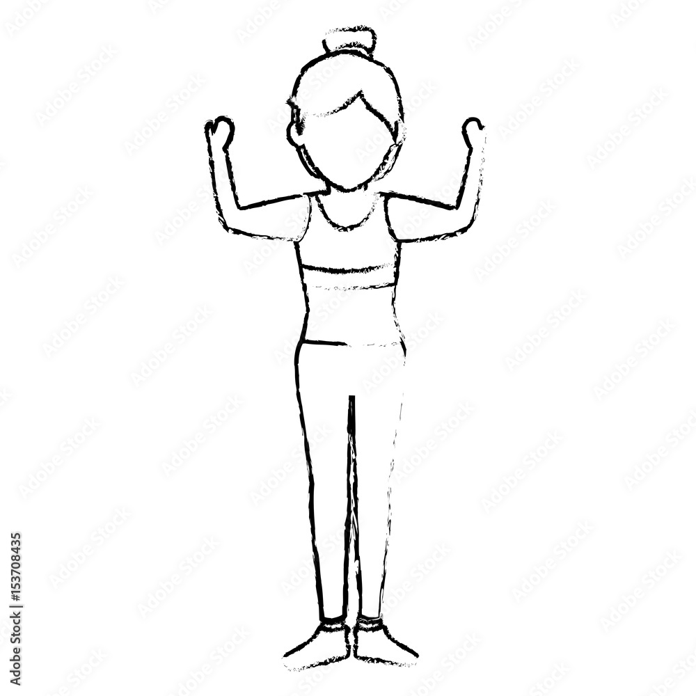 Athletic woman exercising character vector illustration design Athletic woman exercising character vector illustration design