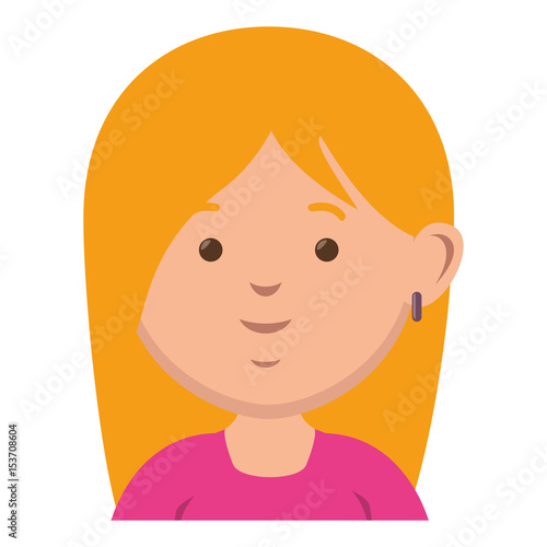 beautiful and young woman character vector illustration design