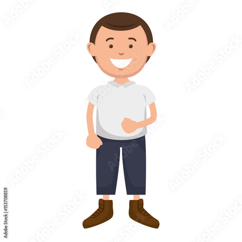 young man avatar character vector illustration design