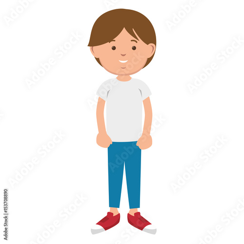 young man avatar character vector illustration design