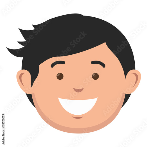 young man avatar character vector illustration design