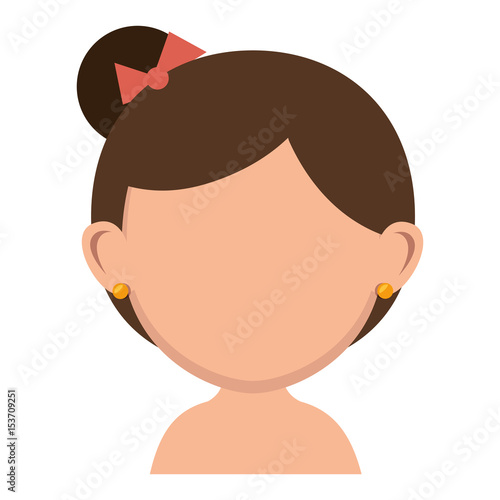 beautiful and young woman shirtless character vector illustration design