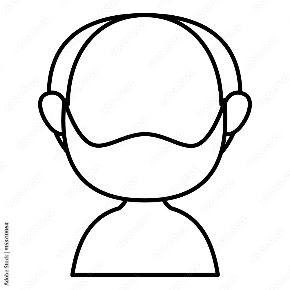old man shirtless avatar character vector illustration design old man shirtless avatar character vector illustration design