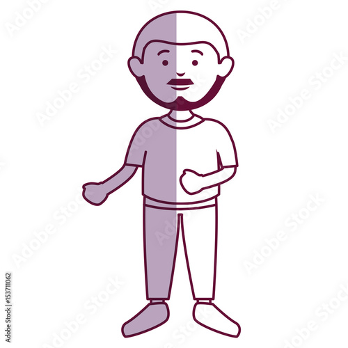 young man avatar character vector illustration design