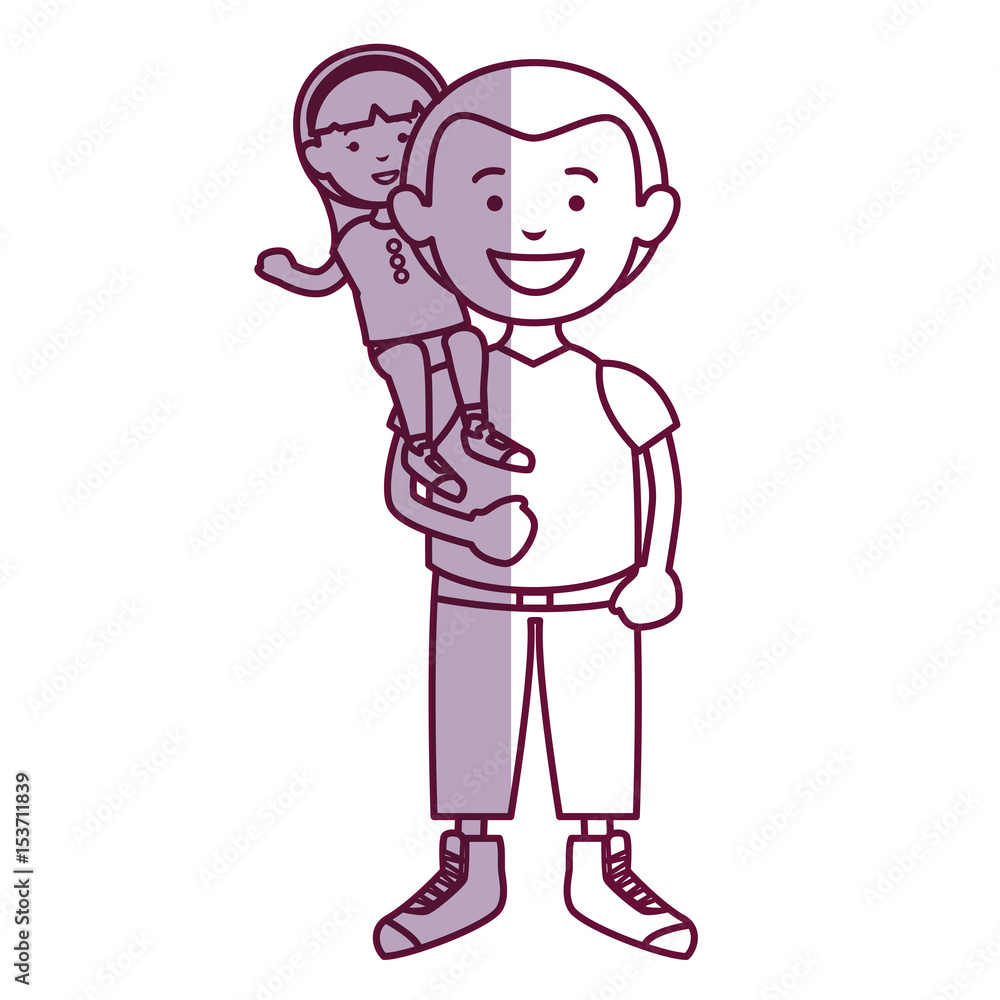 father with daughter characters vector illustration design father with daughter characters vector illustration design