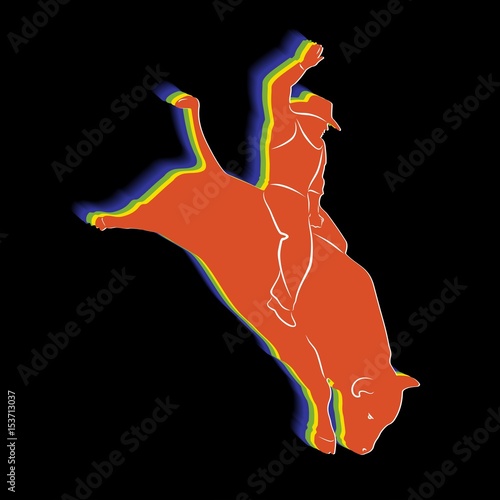 rodeo illustration . vector drawing
