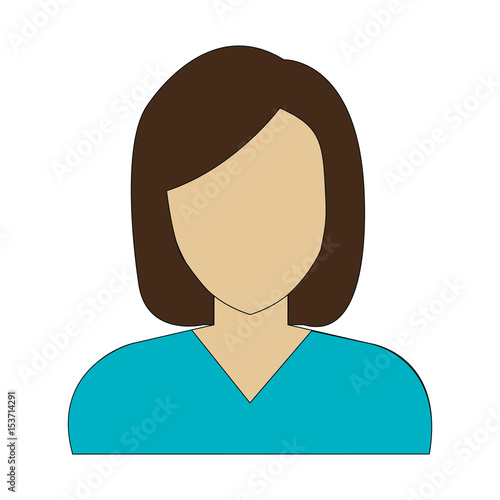 woman nurse avatar character vector illustration design