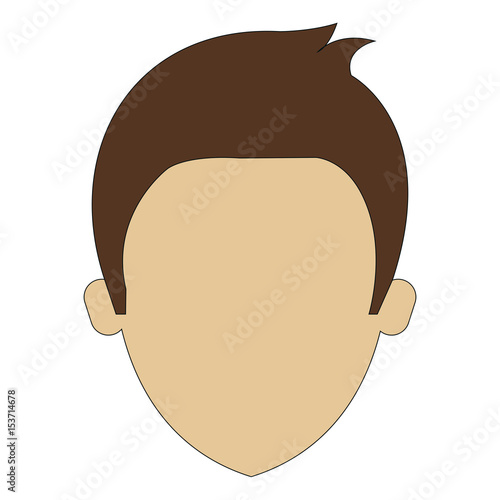 young man avatar character vector illustration design