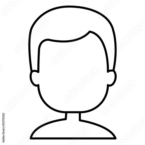 young man shirtless avatar character vector illustration design