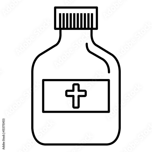 medicine bottle isolated icon vector illustration design