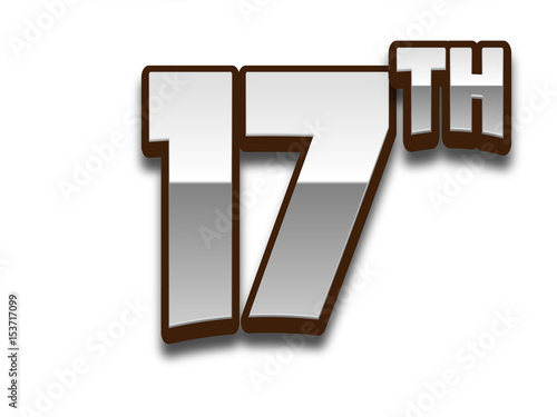 17th celebration event number for poster or invitation