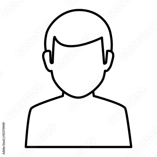 young man shirtless avatar character vector illustration design