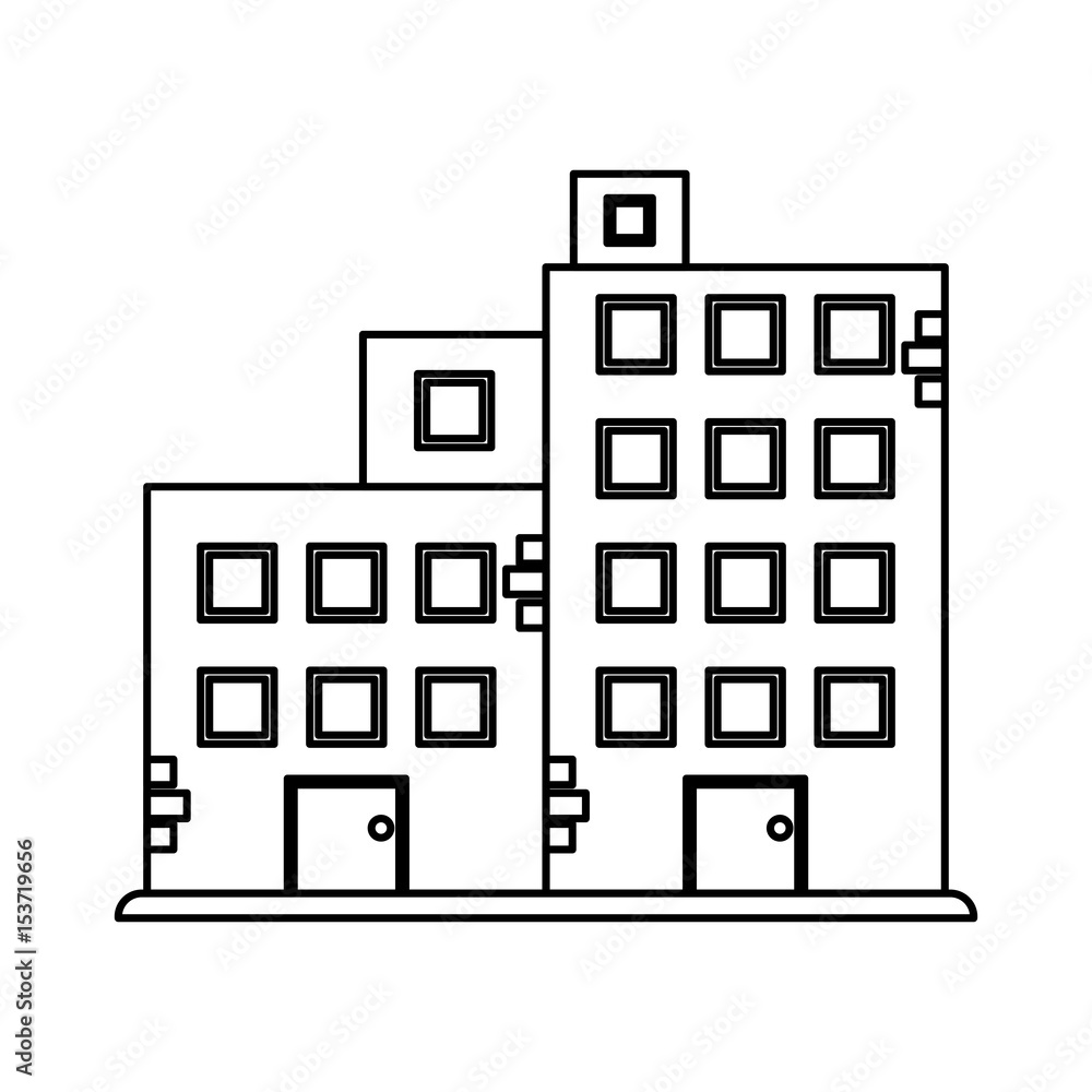 factory building icon image vector illustration design single black line factory building icon image vector illustration design single black line