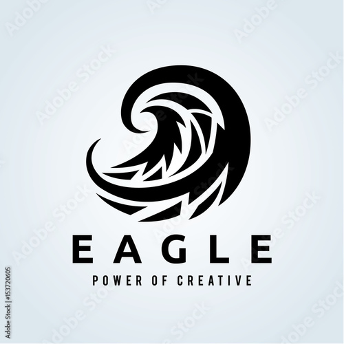Eagle logo, Pheonix logo, bird logo, vector logo template.