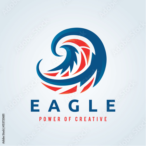 Eagle logo, Pheonix logo, bird logo, vector logo template.