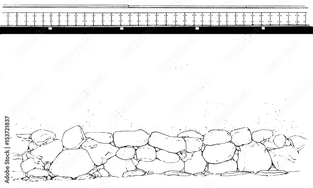漫画風ペン画イラスト 塀 Stock Illustration Adobe Stock 漫画風ペン画イラスト 塀 Stock Illustration Adobe Stock