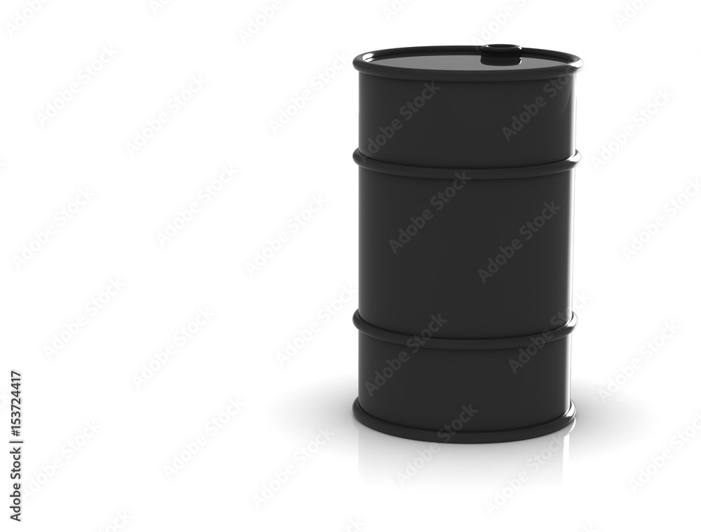 Oil barrels on a white background.3D rendering Oil barrels on a white background.3D rendering