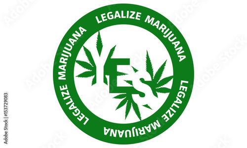 legalize marijuana and cannabis badge