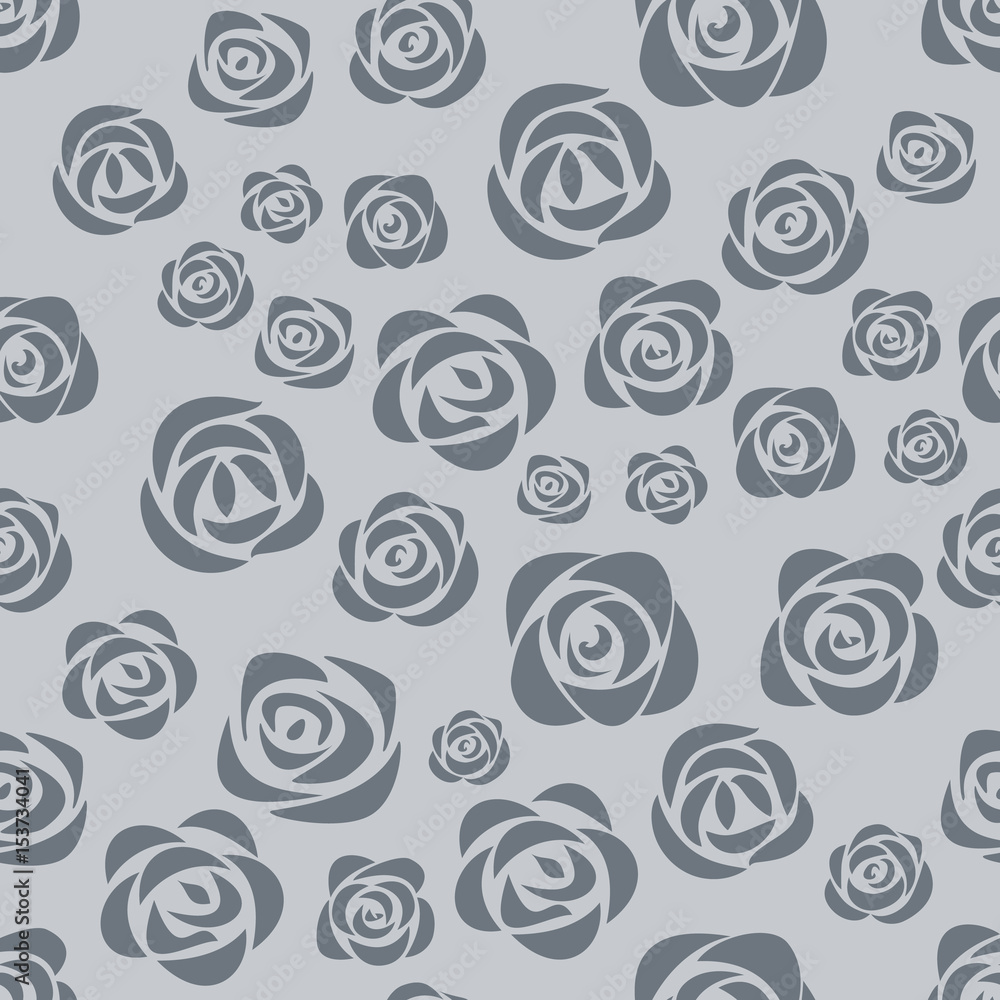 Roses vector seamless pattern. Roses seamless pattern. Vector seamless pattern with roses Roses vector seamless pattern. Roses seamless pattern. Vector seamless pattern with roses
