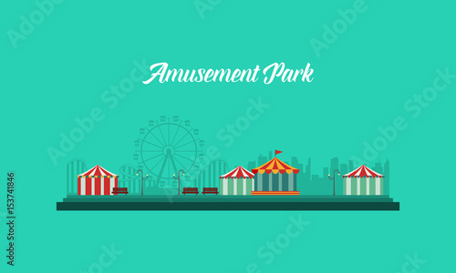 Background amusement park and carnival