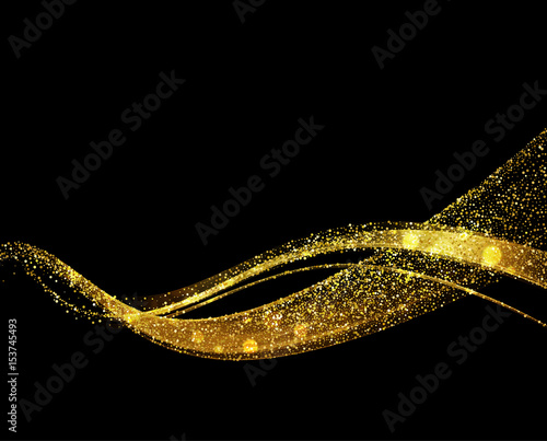 Abstract color wave design element