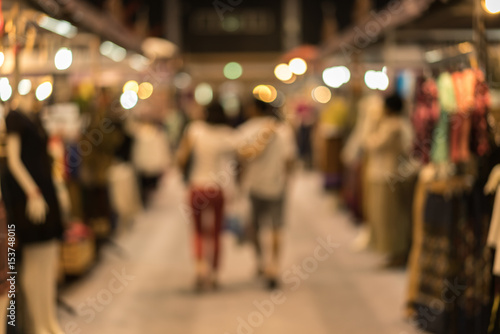 Abstract Blurred image of people in Shopping Mall or Exhibition Hall