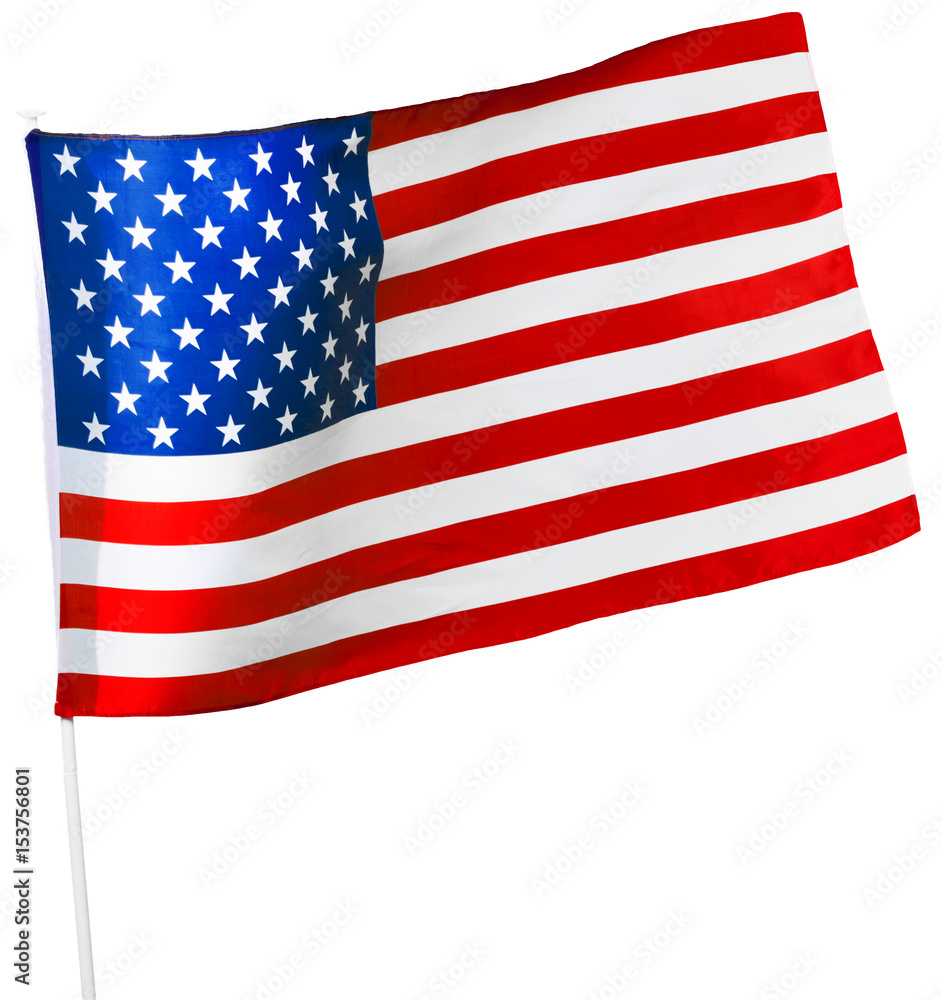 Fototapeta premium American flag isolated on white