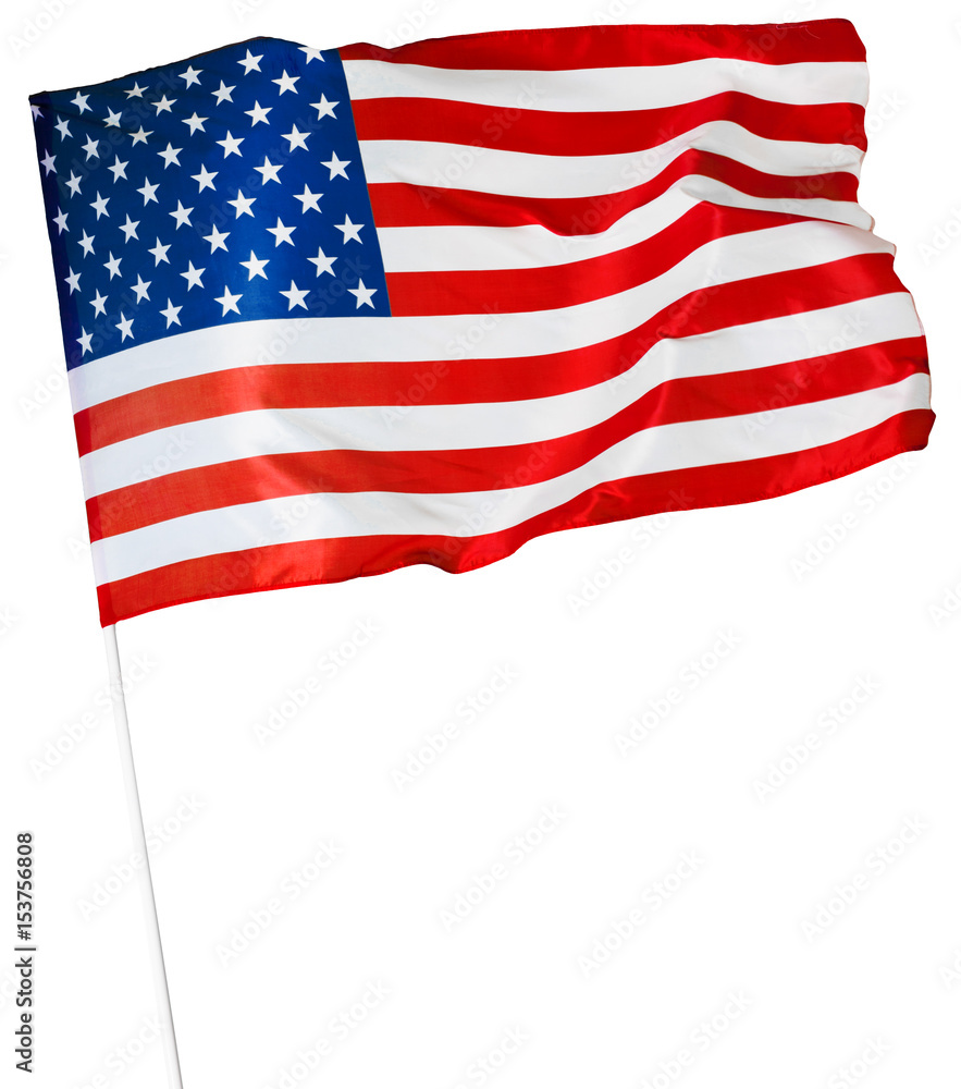Fototapeta premium American flag isolated on white