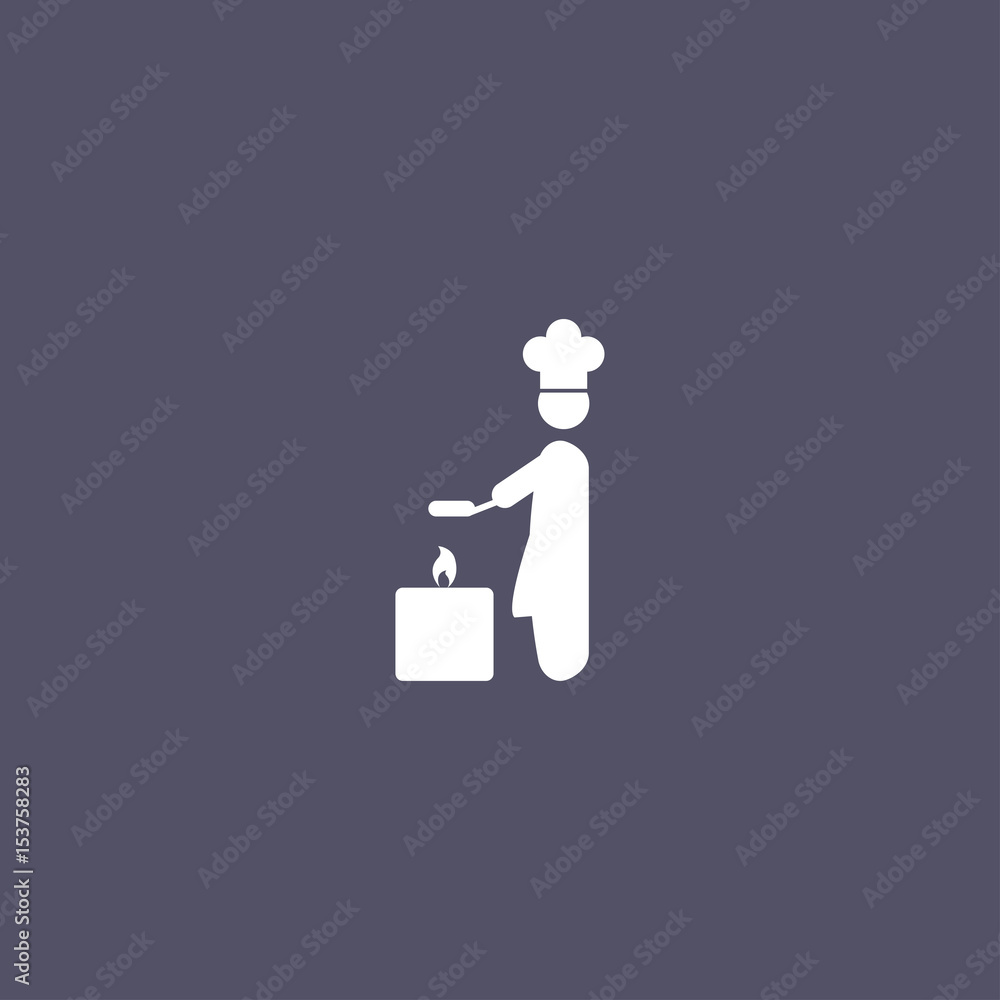 Chef cooking icon Chef cooking icon