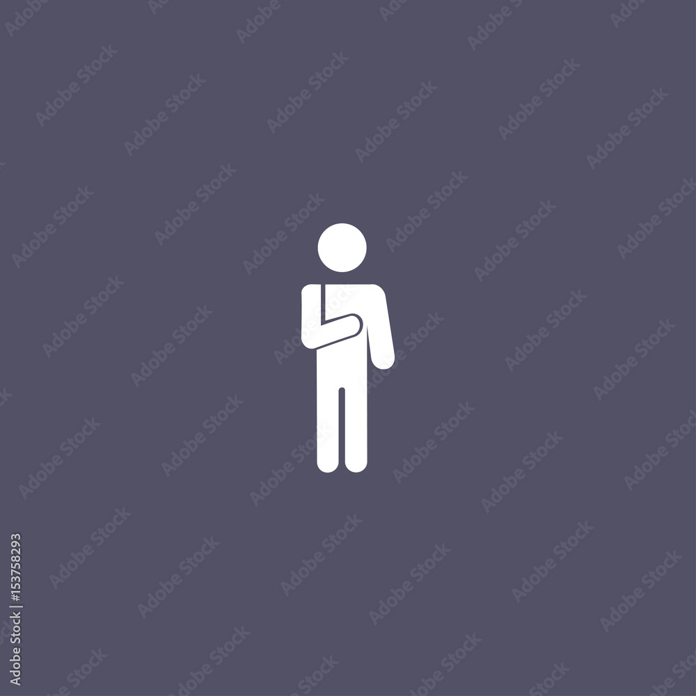 Broken arm icon Broken arm icon
