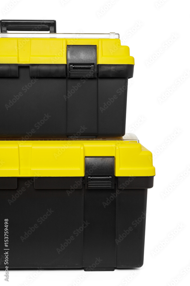 Toolkit box isolated on the white background Toolkit box isolated on the white background