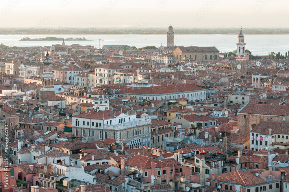 Venice city from the view point of St.Mark's Campanile.