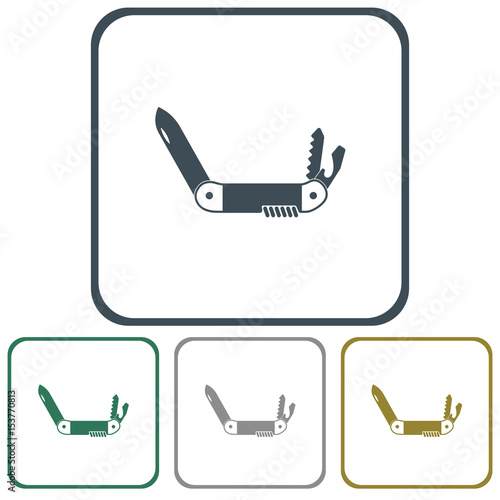 Camping knife icon