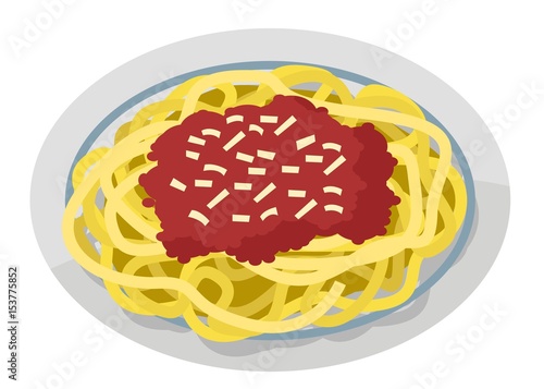 spaghetti pasta plate