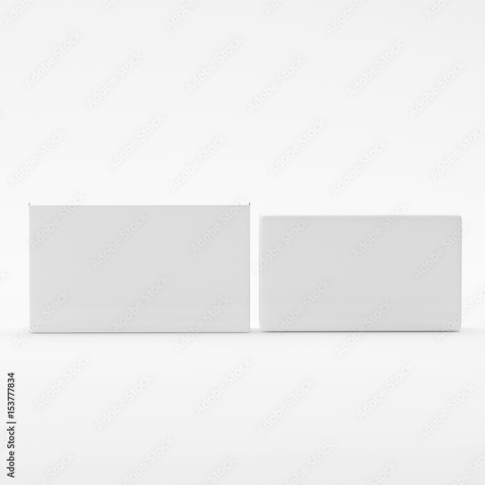 Blank Soap & Box Packaging Mock-Up Template On Isolated White Background, Ready For Your Design And Presentation, 3D Illustration Blank Soap & Box Packaging Mock-Up Template On Isolated White Background, Ready For Your Design And Presentation, 3D Illustration