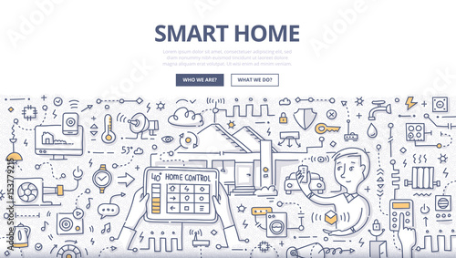 Smart Home Doodle Concept