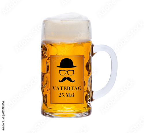 Bierfglasche mit Vatertag Etikett