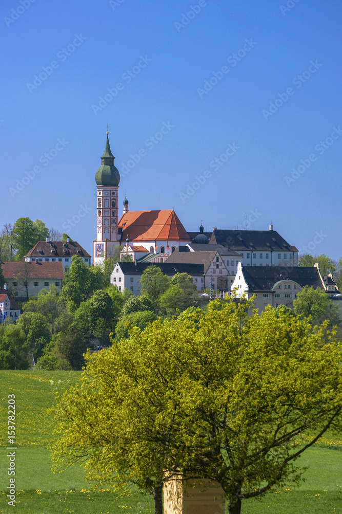 Germany, Bavaria, Upper Bavaria, Andechs Monastery in the Five Lakes Region