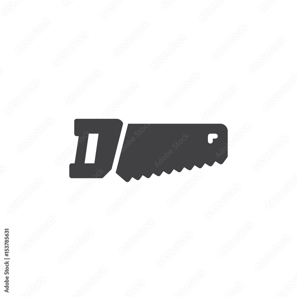 Hand saw icon vector, filled flat sign, solid pictogram isolated on white. Symbol, logo illustration. Pixel perfect Hand saw icon vector, filled flat sign, solid pictogram isolated on white. Symbol, logo illustration. Pixel perfect