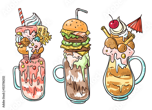 illustration monster shake photo