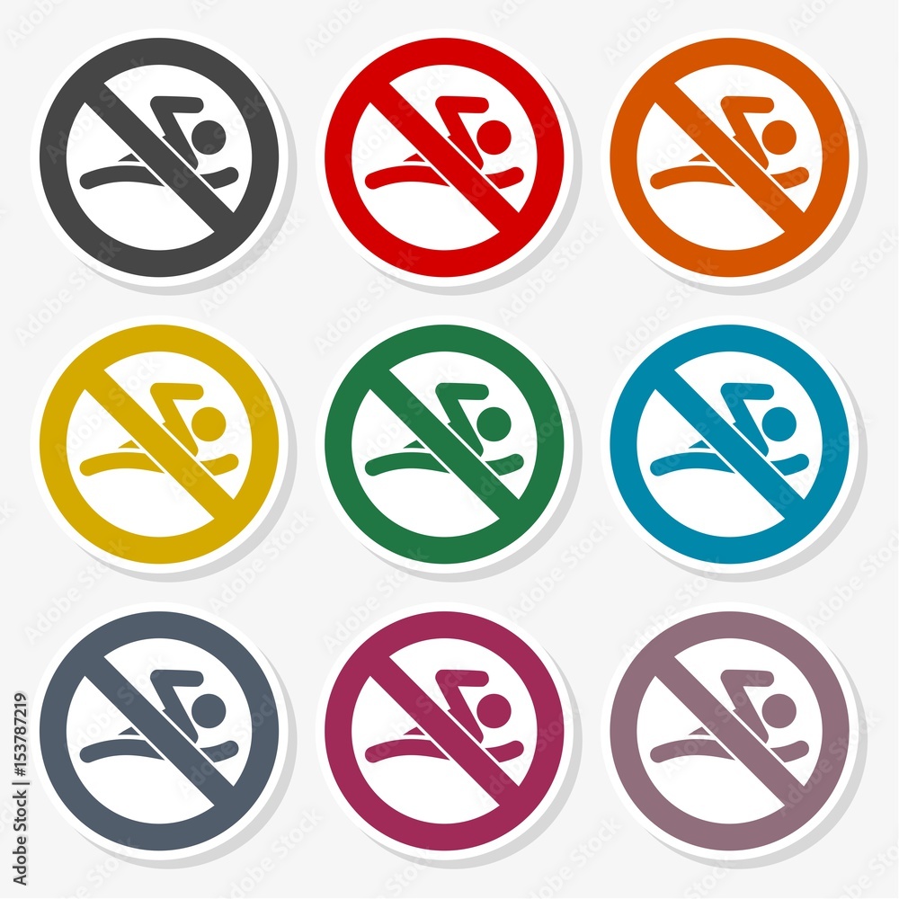 Vector no swimming sign - Illustration Vector no swimming sign - Illustration